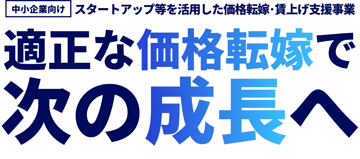 スタートアップ等を活用した価格転嫁・賃上げ支援事業